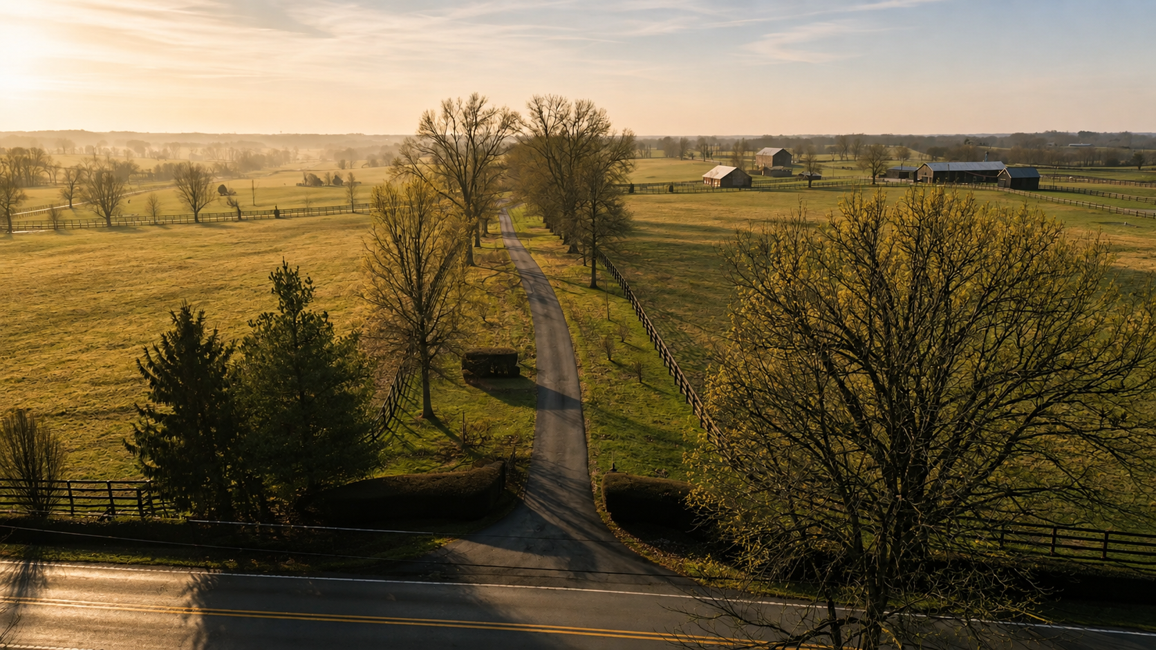 Entrance to Keene Preserve in Nicholasville, Kentucky